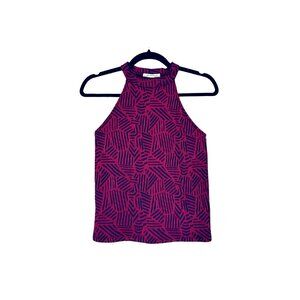 Zara Pink Purple Sleeveless Halter Top